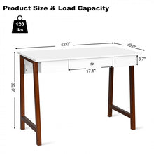Load image into Gallery viewer, Modern Minimalist White Desk with Drawers - Computer Desk Writing Table Ideal for Bedroom and Dormitory
