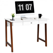 Load image into Gallery viewer, Modern Minimalist White Desk with Drawers - Computer Desk Writing Table Ideal for Bedroom and Dormitory
