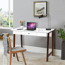 Load image into Gallery viewer, Modern Minimalist White Desk with Drawers - Computer Desk Writing Table Ideal for Bedroom and Dormitory
