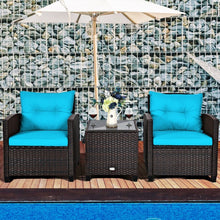 Load image into Gallery viewer, 3-Piece Outdoor Patio Furniture Set with Built-in Cushions
