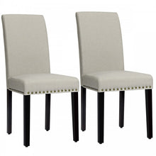 Charger l&#39;image dans la galerie, Modern Minimalist Fabric Dining Chairs Set - 2-Piece Set with Studded Design - Suitable for Restaurant and Cafe
