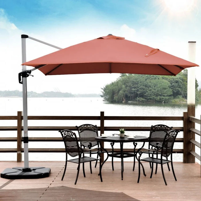 10 Ft Outdoor Patio Umbrella Canopy, 360° Rotation, Weather-Resistant