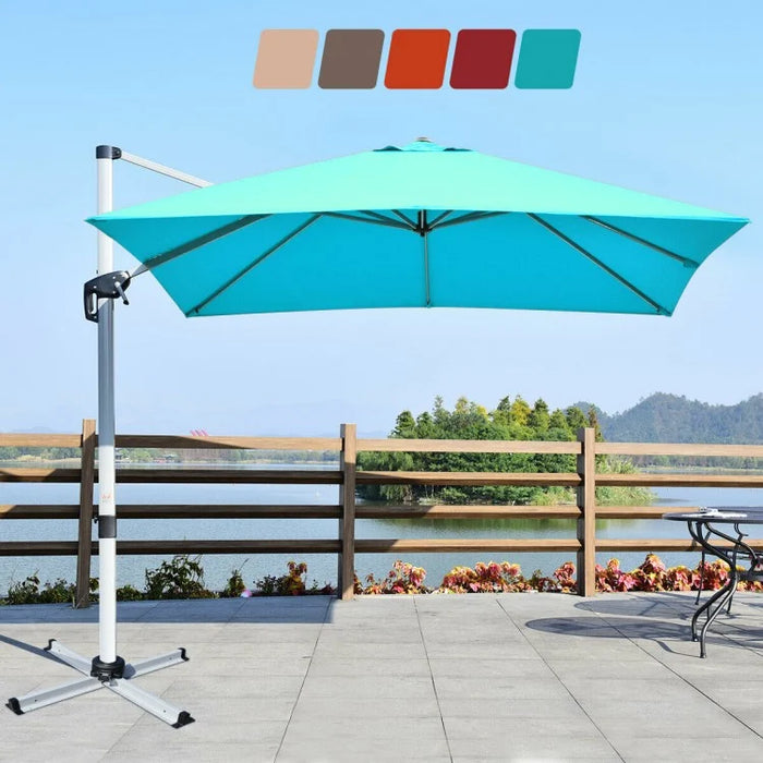 10 Ft Outdoor Patio Umbrella Canopy, 360° Rotation, Weather-Resistant