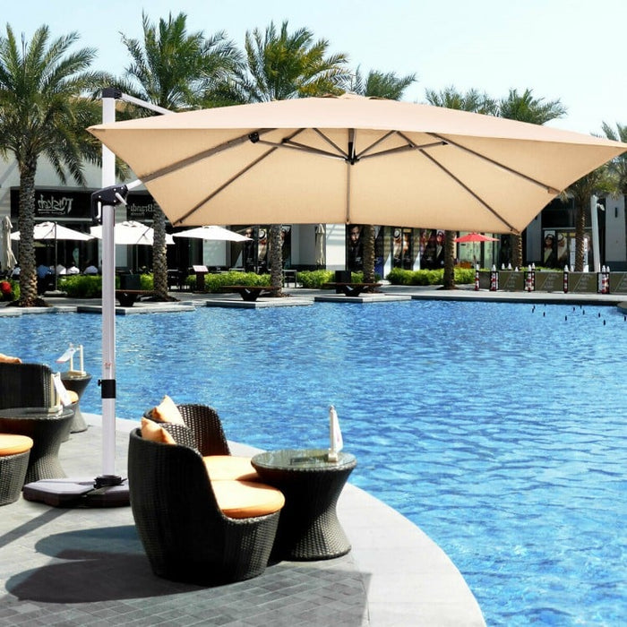 10 Ft Outdoor Patio Umbrella Canopy, 360° Rotation, Weather-Resistant