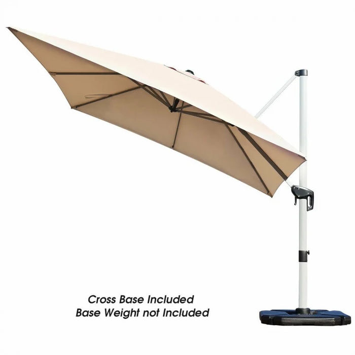10 Ft Outdoor Patio Umbrella Canopy, 360° Rotation, Weather-Resistant