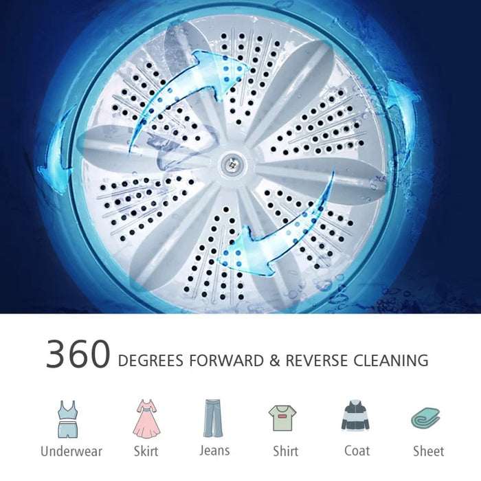 7.7 lbs Capacity Fully Automatic Washing Machine for Home Use