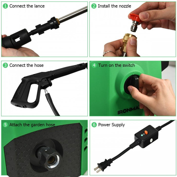 3500 PSI Multipurpose Outdoor Patio Garden High Pressure Washer