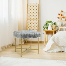 Load image into Gallery viewer, Modern Minimalist Faux Fur Footstool Suitable for Any Room
