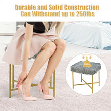 Load image into Gallery viewer, Modern Minimalist Faux Fur Footstool Suitable for Any Room
