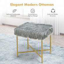 Load image into Gallery viewer, Modern Minimalist Faux Fur Footstool Suitable for Any Room
