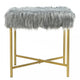 Modern Minimalist Faux Fur Footstool Suitable for Any Room