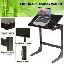 Load image into Gallery viewer, Modern Minimalist Brown Tiltable Sofa Side Table
