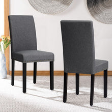 Charger l&#39;image dans la galerie, Modern Minimalist Fabric Dining Chairs Set - 2-Piece Set with Studded Design - Suitable for Restaurant and Cafe
