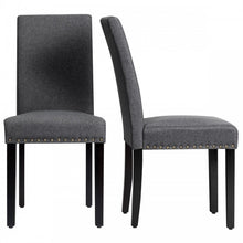 Charger l&#39;image dans la galerie, Modern Minimalist Fabric Dining Chairs Set - 2-Piece Set with Studded Design - Suitable for Restaurant and Cafe
