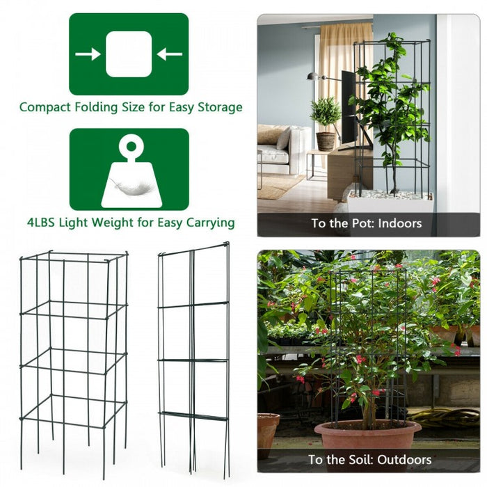 4-Pack Outdoor Garden Trellis for Climbing Plants and Vegetables