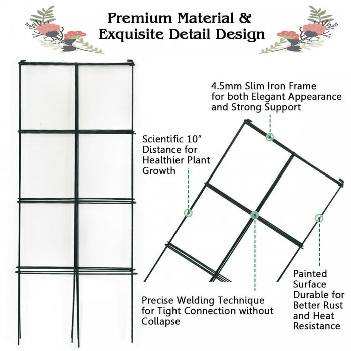 4-Pack Outdoor Garden Trellis for Climbing Plants and Vegetables