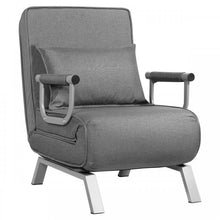 Load image into Gallery viewer, Multifunctional Convertible Sofa Bed Lounger with Armrests and Pillows
