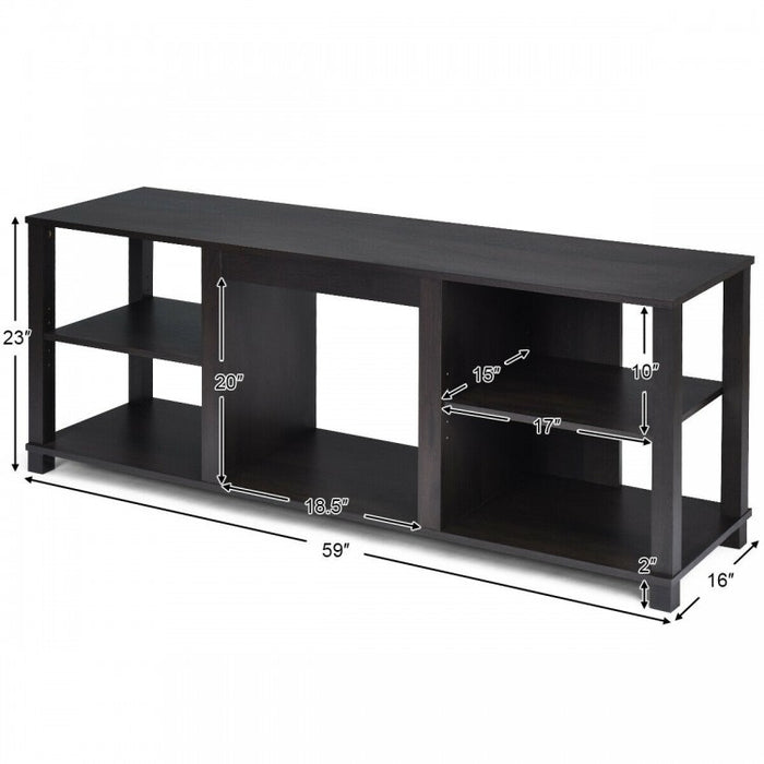 Living Room 2-Tier Adjustable Shelf Cabinet TV Stand