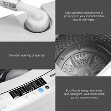 Charger l&#39;image dans la galerie, White Fully Automatic Mini Portable Washing Machine for Home and Dorm
