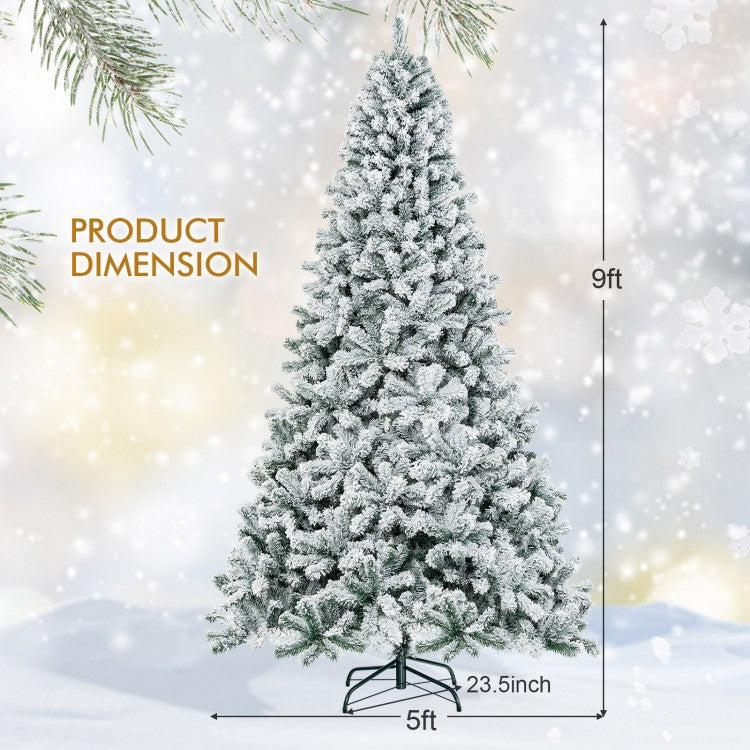 9-Foot PVC Artificial Christmas Tree with X-Shaped Metal Stand - Suitable for Home, Apartment, and Hotel Christmas Decorations
