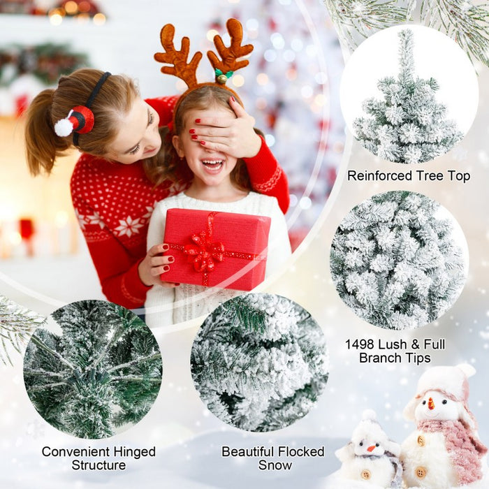 9-Foot PVC Artificial Christmas Tree with X-Shaped Metal Stand - Suitable for Home, Apartment, and Hotel Christmas Decorations