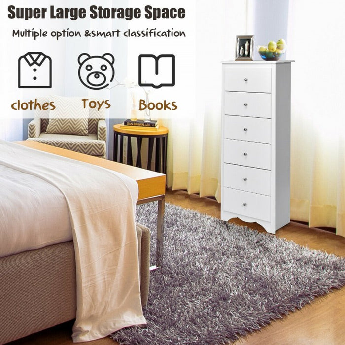 Multifunctional 6-Drawer Armoire Jewelry Cabinet Storage