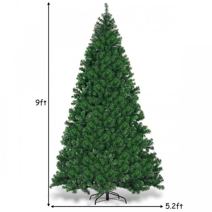 9-Foot Artificial Christmas Tree with 700 Warm White LED Lights - Perfect for Christmas Decorations