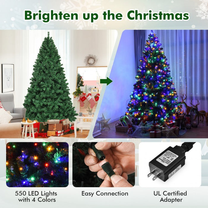 2024 Christmas Decoration Artificial Christmas Tree with 550 LED Lights - Suitable for Apartment and Office