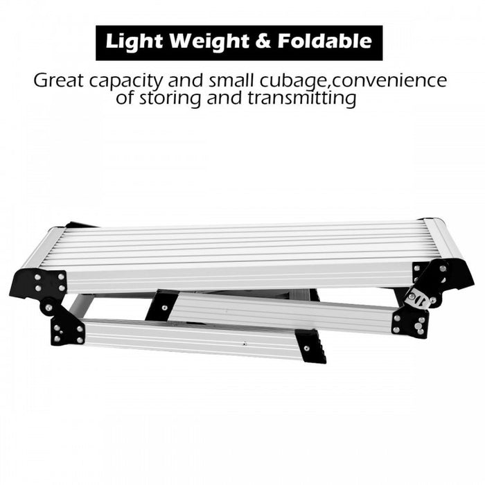 Portable Heavy-Duty Aluminum Folding Ladder for Indoor and Outdoor Home Use