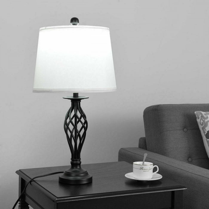 Contemporary 3-Piece Indoor Lamp Set with Lamp Shades