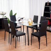 Load image into Gallery viewer, Modern Stylish 6-Piece Black High Back Dining Chairs
