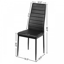 Load image into Gallery viewer, Modern Stylish 6-Piece Black High Back Dining Chairs
