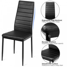 Load image into Gallery viewer, Modern Stylish 6-Piece Black High Back Dining Chairs
