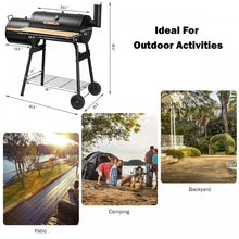 Load image into Gallery viewer, Outdoor Patio Camping Black Charcoal Grill
