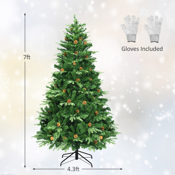 Artificial Christmas Tree with Pinecones and LED Lights - Suitable for Christmas Decorations