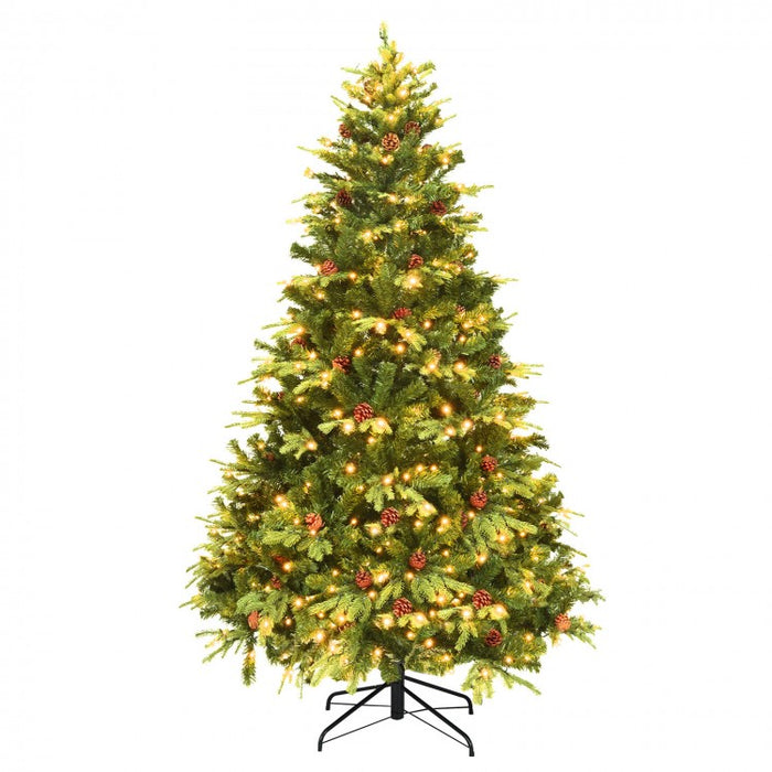Artificial Christmas Tree with Pinecones and LED Lights - Suitable for Christmas Decorations
