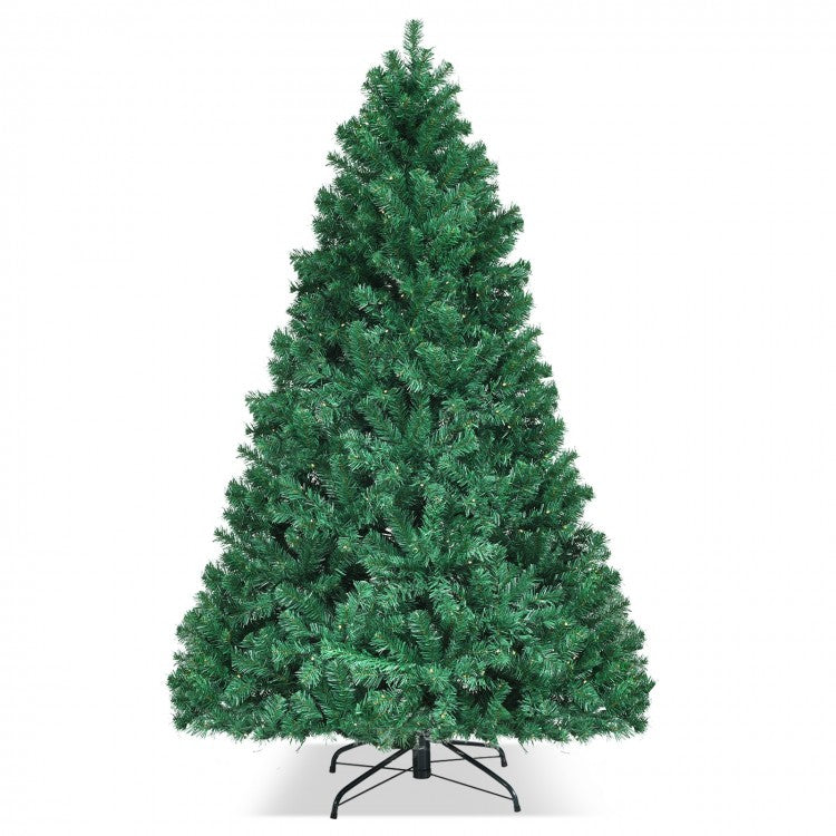 2024 Artificial Christmas Tree with Built-in LED Lights and Metal Stand - Perfect for Christmas Party Decorations