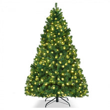 Load image into Gallery viewer, 2024 Artificial Christmas Tree with Built-in LED Lights and Metal Stand - Perfect for Christmas Party Decorations
