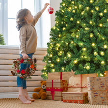 Load image into Gallery viewer, 2024 Artificial Christmas Tree with Built-in LED Lights and Metal Stand - Perfect for Christmas Party Decorations
