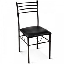 Charger l&#39;image dans la galerie, Modern Small Dining Room Set - 5-Piece Set with Tempered Glass Table and 4 Padded Chairs - Suitable for Kitchen and Restaurant
