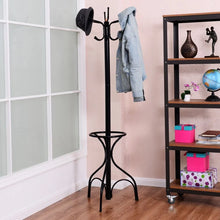Load image into Gallery viewer, Black Vintage Metal Coat Rack - Freestanding Design, Ideal for Bedroom and Closet
