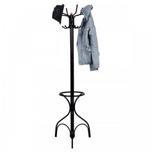 Load image into Gallery viewer, Black Vintage Metal Coat Rack - Freestanding Design, Ideal for Bedroom and Closet
