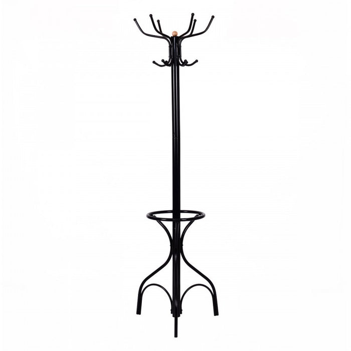 Black Vintage Metal Coat Rack - Freestanding Design, Ideal for Bedroom and Closet