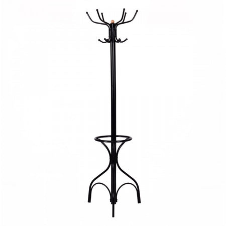 Black Vintage Metal Coat Rack - Freestanding Design, Ideal for Bedroom and Closet