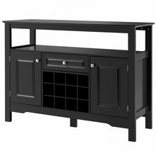 Load image into Gallery viewer, Costway Modern Bar Wine Cabinet Storage Unit with Drawers and Cabinet Doors - Suitable for Restaurant and Bar
