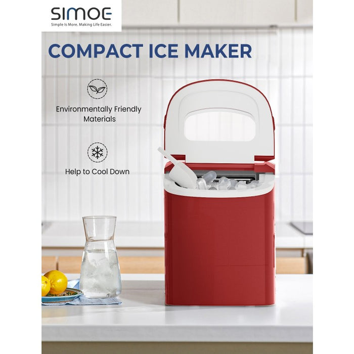 Mini Portable Ice Maker with 2.2L Water Tank and Included Scoop