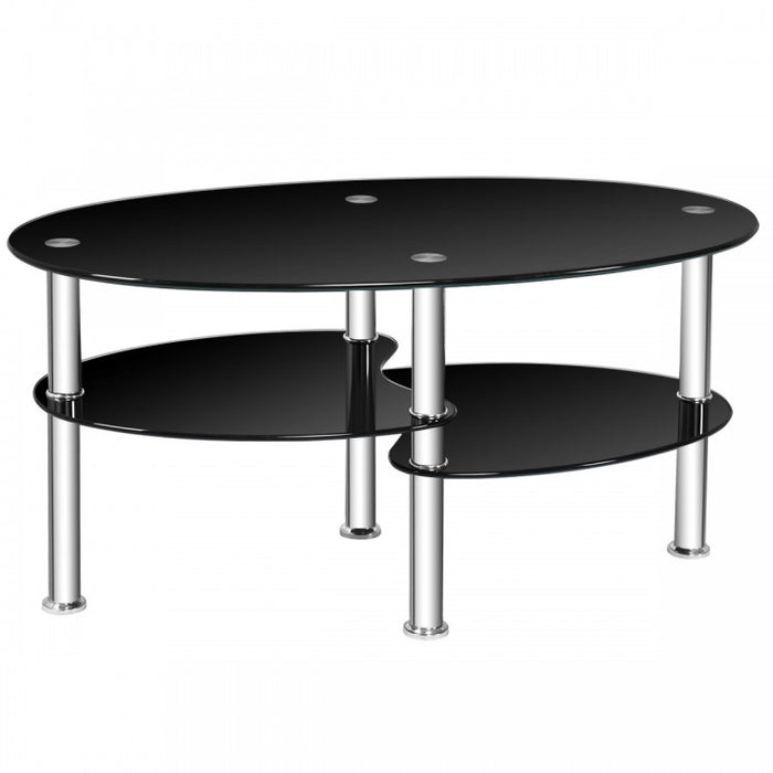 Modern Oval Coffee Table - Side Table Suitable for Living Room and Conference Room