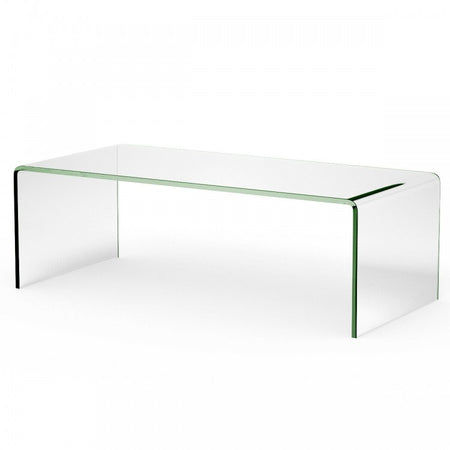 Modern Minimalist Tempered Glass Round Corner Coffee Table for Living Room