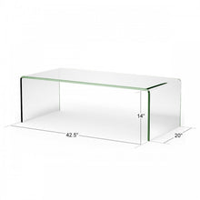 Load image into Gallery viewer, Modern Minimalist Tempered Glass Round Corner Coffee Table for Living Room

