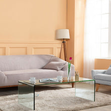 Load image into Gallery viewer, Modern Minimalist Tempered Glass Round Corner Coffee Table for Living Room
